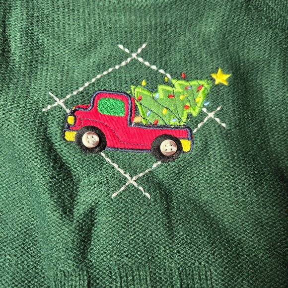 BT Kids Boy 5 2pc Green Sweater Red plaid shirt NWT - Picture 4 of 11